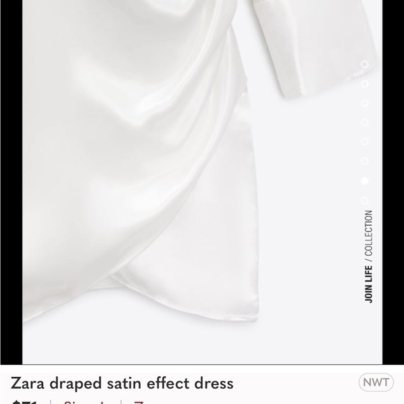 Zara draped satin effect dress - Picture 8 of 8